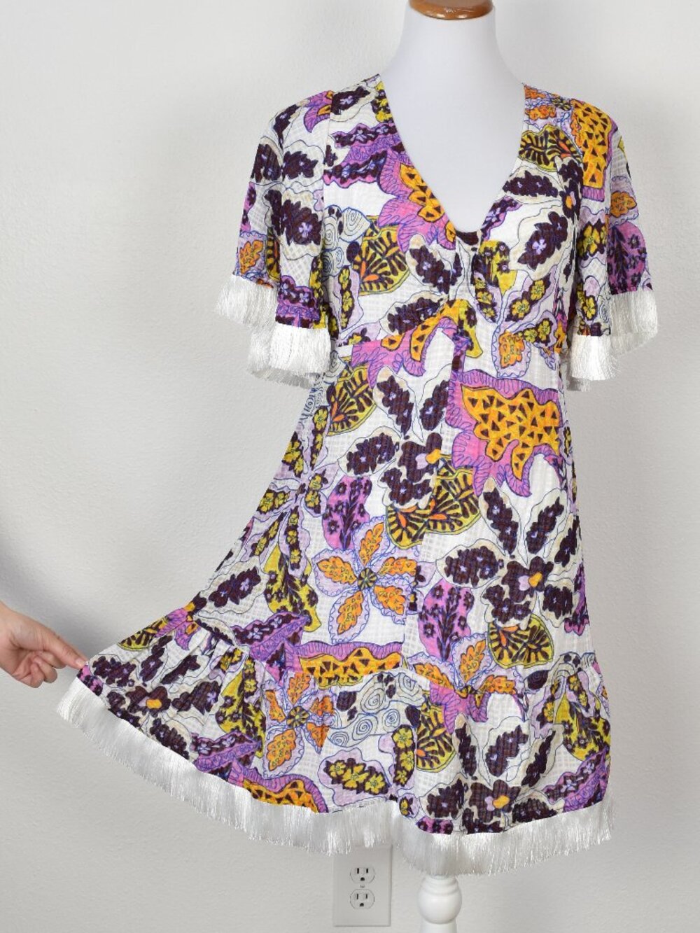 Marie Oliver Octavia Mini Fringe Dress - 8 - Picture 6 of 13